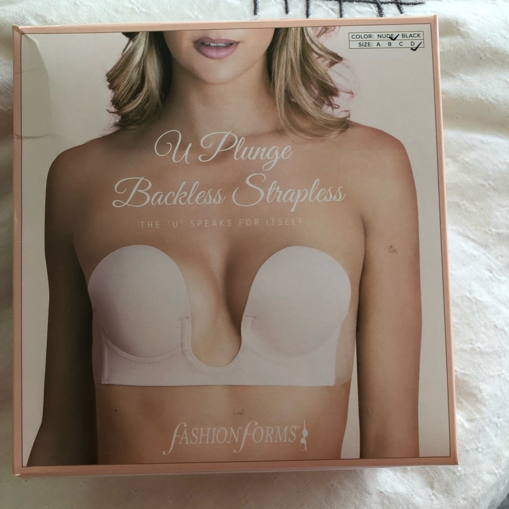 U Plunge Backless Strapless Bra